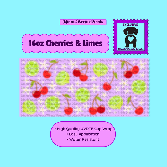 Cherries & Limes 16oz Cup Wrap