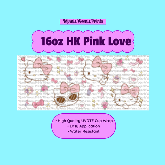 Seasonal HK Pink Love 16oz Cup Wrap