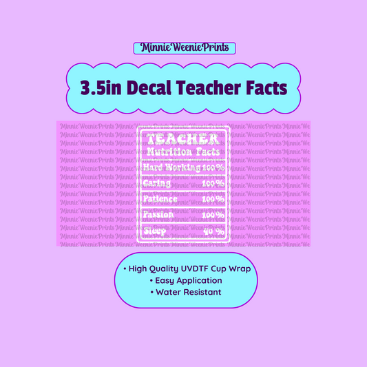 Teacher Facts 3.5in Decal